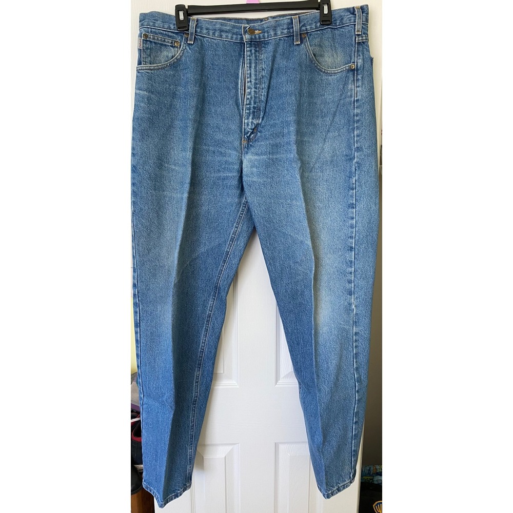 Carhartt B17 STW Mens Jeans 42x34 Relaxed Fit Stonewash Blue Workwear Streetwear